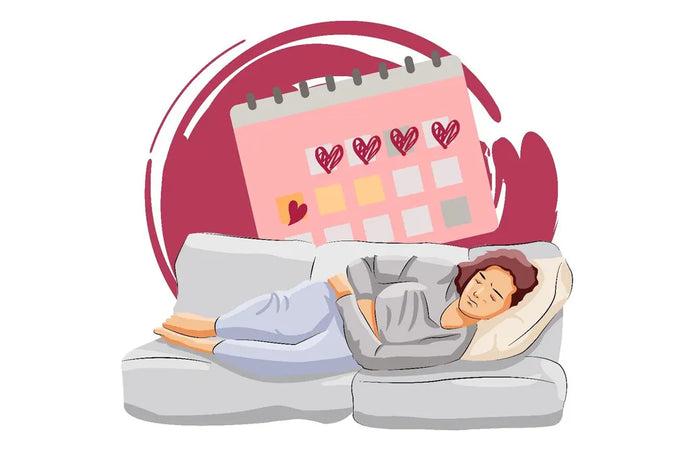 sleeping position during periods pain